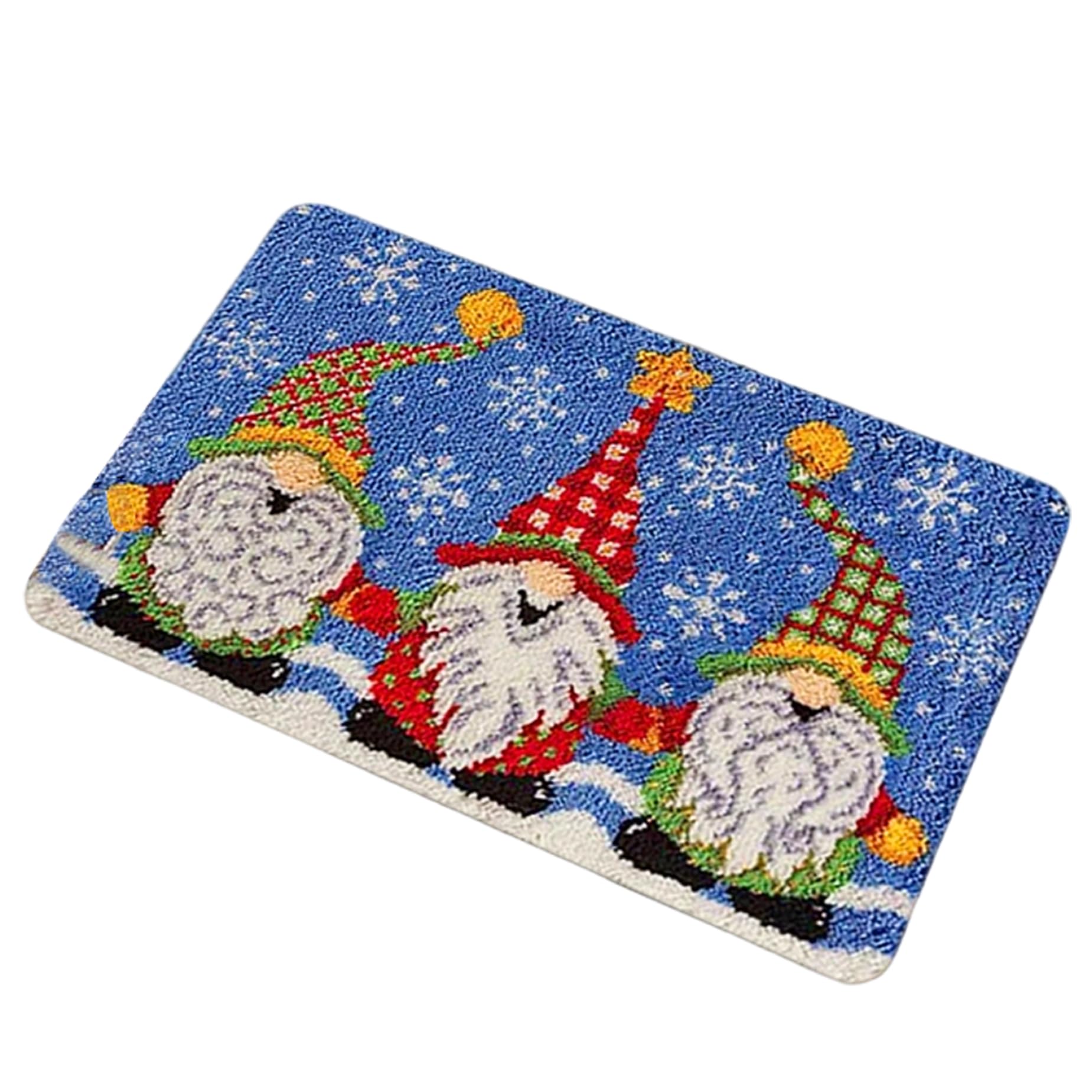 Knüpfhaken-Sets für Erwachsene, Weihnachtsmann-Aufdruck, unfertig, DIY-Häkel-Sets zur Herstellung von Weihnachtsteppichen für Erwachsene, 50, 8 x 38, 1 cm, Wandteppich- für, Knüpfhak