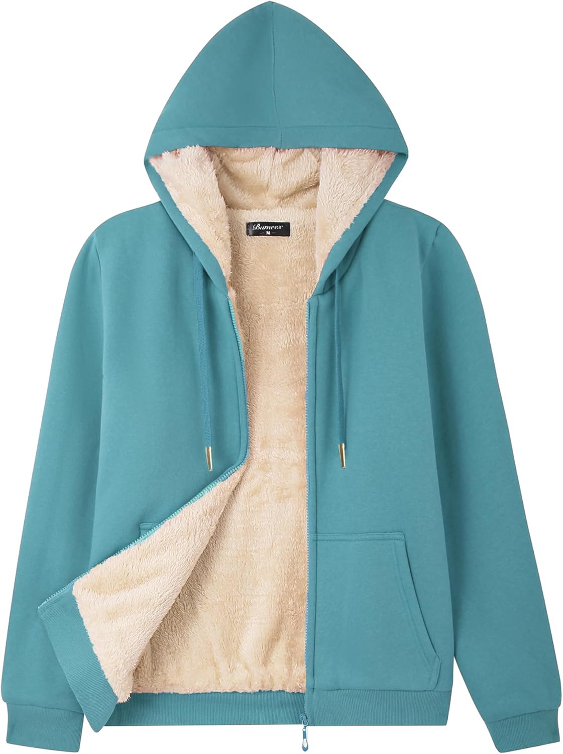 Bumeex Women's Fleece Lined Zip Up Hoodie Jacket Cozy Warm Sweatshirt Coat(No Pilling,No Fade for Long-Lasting Wear)