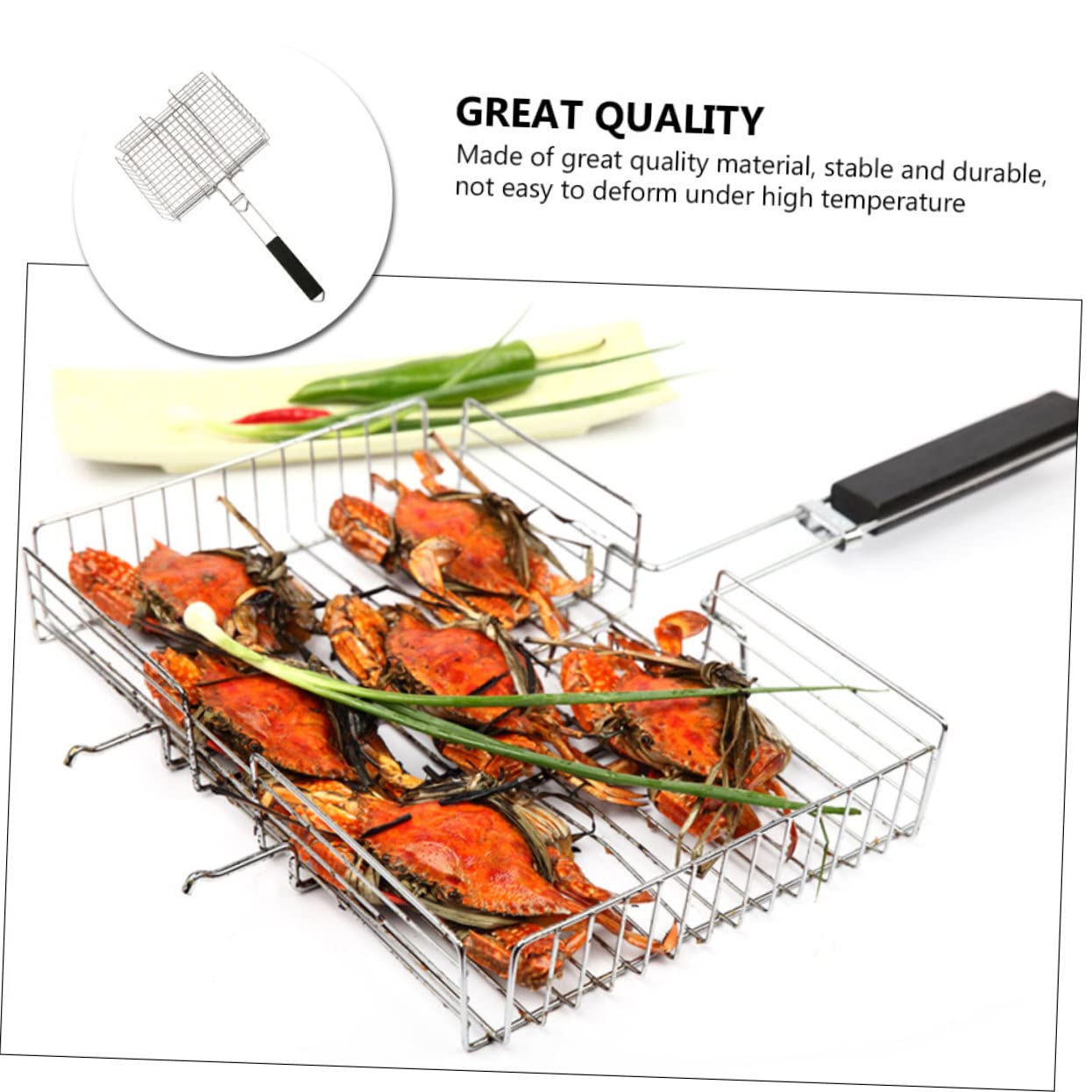 BESPORTBLE 1pezzi Barbecue Inossidabile per Pesce e Utensile da Cucina Resistente per Grigliate all Aperto per Feste e Campeggio