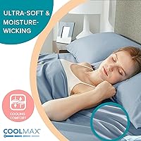 Vista 4 de Comfort Spaces - Juego de sábanas de 4 piezas Coolmax supersuave y resistente a la decoloración que absorbe la humedad con elásticos alrededor que