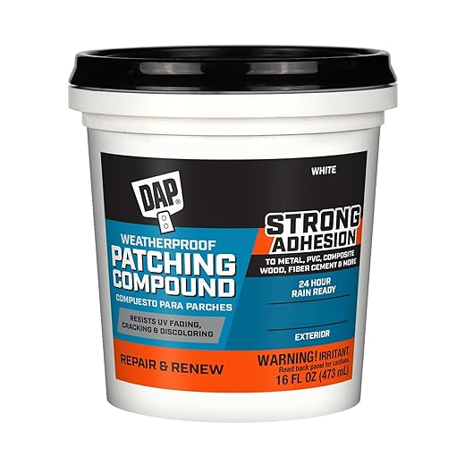 Weatherproof Exterior Patching Compound 16 oz