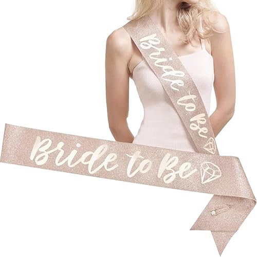 Miniatura 8 de Banda de novia para ser, banda de despedida de soltera, decoración de fiesta de despedida de soltera, accesorios de recuerdos de fiesta (dorado)