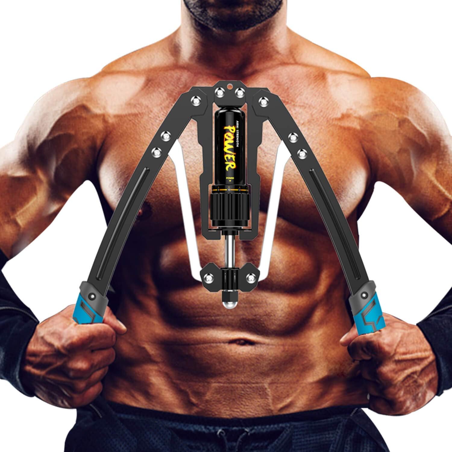 Tepemccu Hydraulic Power Twister Adjustable Arm-Exerciser - Home Chest Expander 22-440lbs, Home Fitness Equipment Bar for Men and Women with Resistance