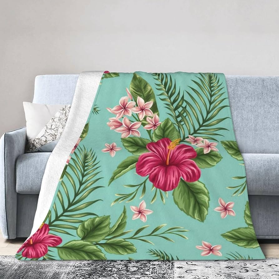 トロピカルフラワー タオルケット 掛け布団 トロピカルフラワー タオルケット 掛け布団 綿混素材の
