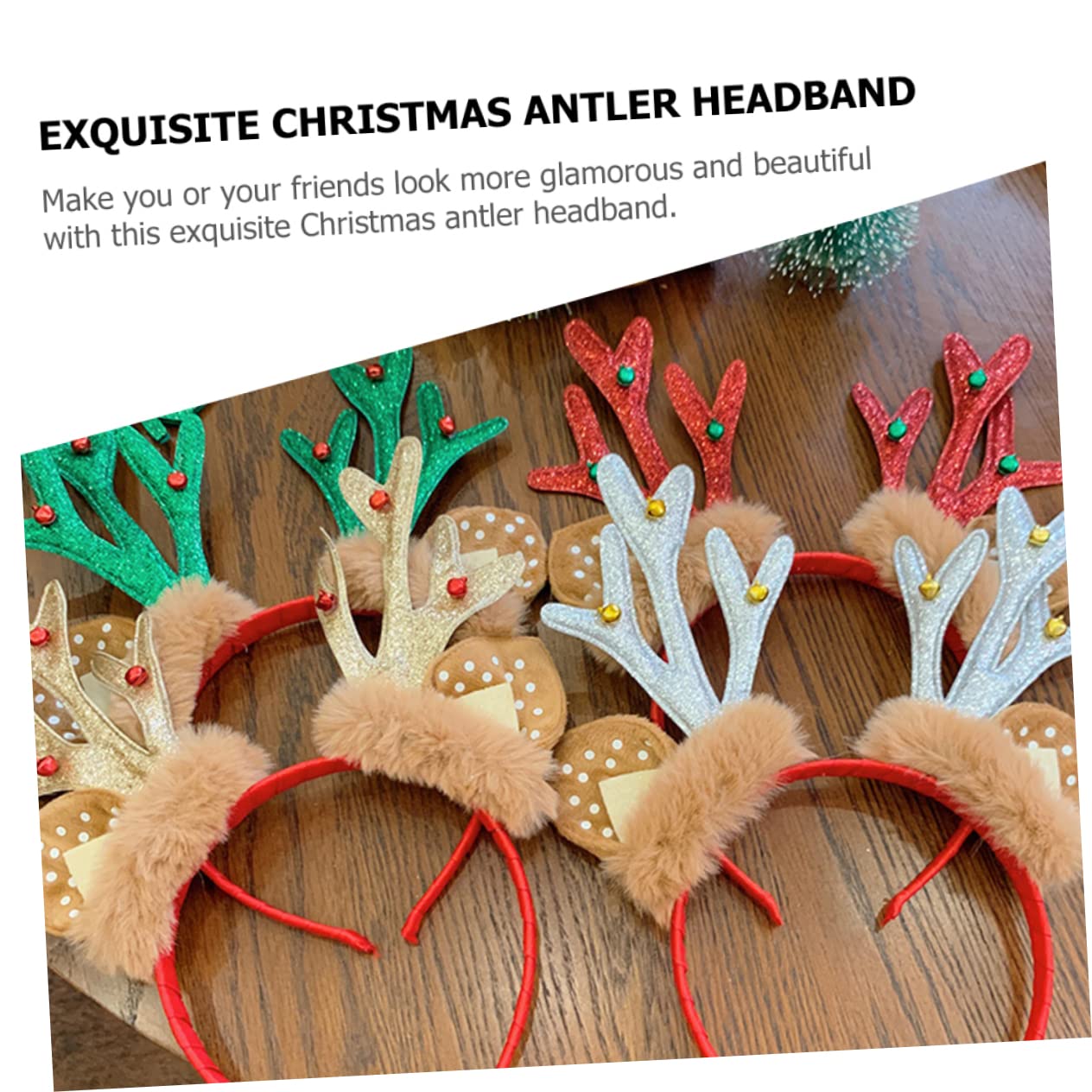 Shalwinn Lot De 6 Bandeaux Noël Thème - Accessoires Cheveux Fille Enfant Adulte - Renne Sapin Père Noël Fleur Antlers