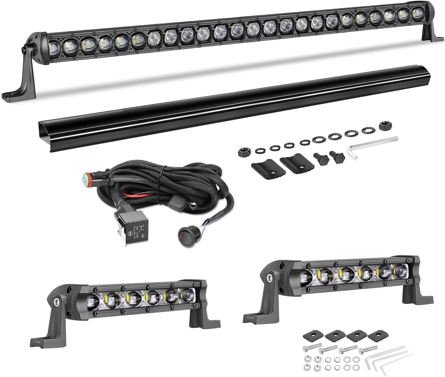 30" Light Bar + 7" Slim Light Bars 2pcs