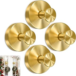 Sponsored Ad - 4 Pack Door Garland Hanger, Wreath Hangers for Front Door, New No Drill Suction Cup Hooks for Door Wreaths,...
