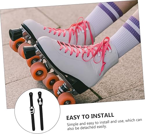 Miniatura 6 de VANZACK 2 correas de patinaje para niñas y niños, accesorios para niñas, correa de patinaje, zapatos de patinaje de energía, ajustables, patines de