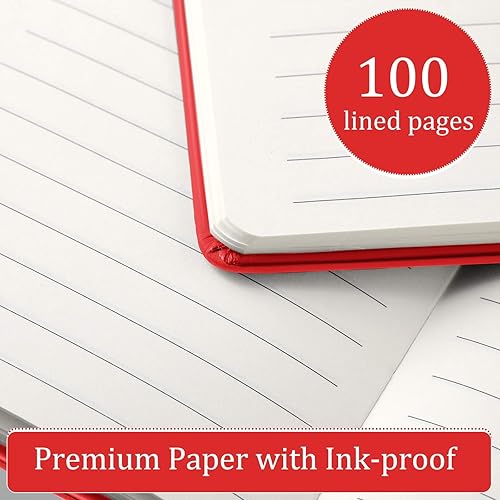 Miniatura 4 de Laumoi 36 juegos de cuadernos de bolsillo con bolígrafos, tamaño A6, lindo cuaderno pequeño a rayas, mini bloc de notas, tapa dura, cuadernos