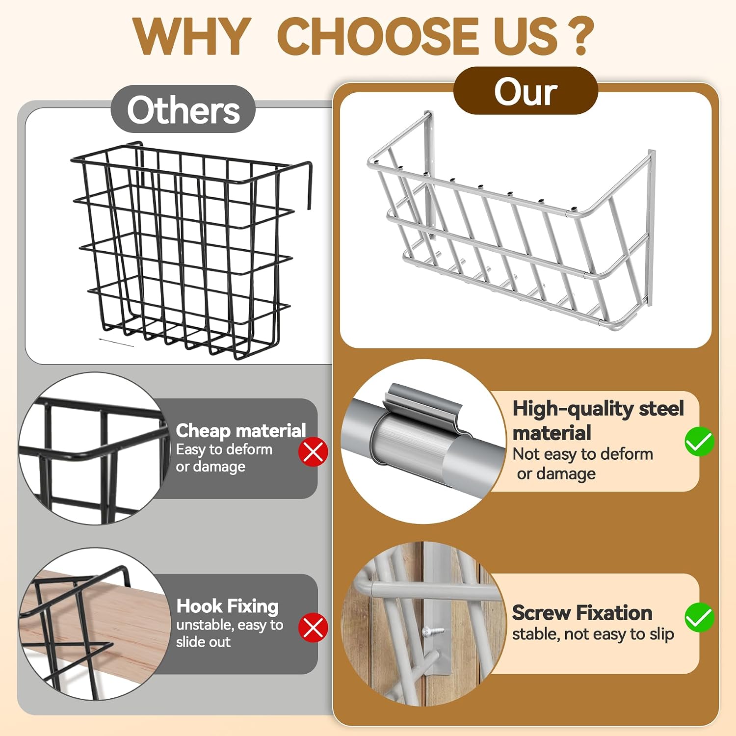 Hay Feeder for Goats,25 Gallons Livestock Feeder,Heavy-Duty Steel Goat Hay Rack,Wall Blanket Holder,Multiple Sided Hay Feeder Holder for Horses,Sheep,Goats,Indoor Outdoor Uses