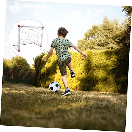 Miniatura 5 de Luxshiny Portería de fútbol portátil plegable para puerta de fútbol ligera resistente a la intemperie para jugar en interiores y exteriores,