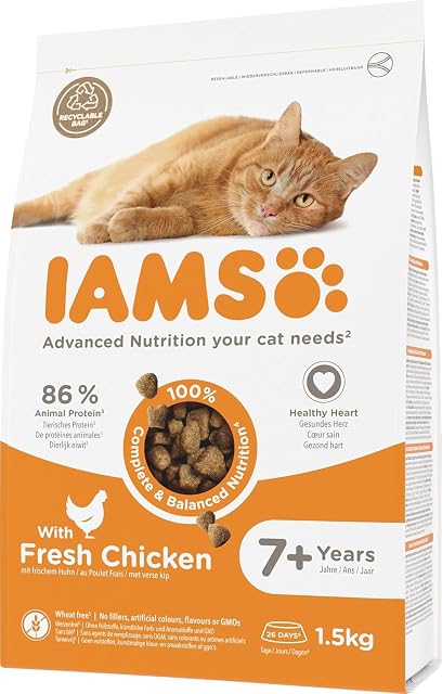 Foto 5 de 7 de IAMS Alimento Seco para Gatos Senior con Pollo Fresco, 1,5kg