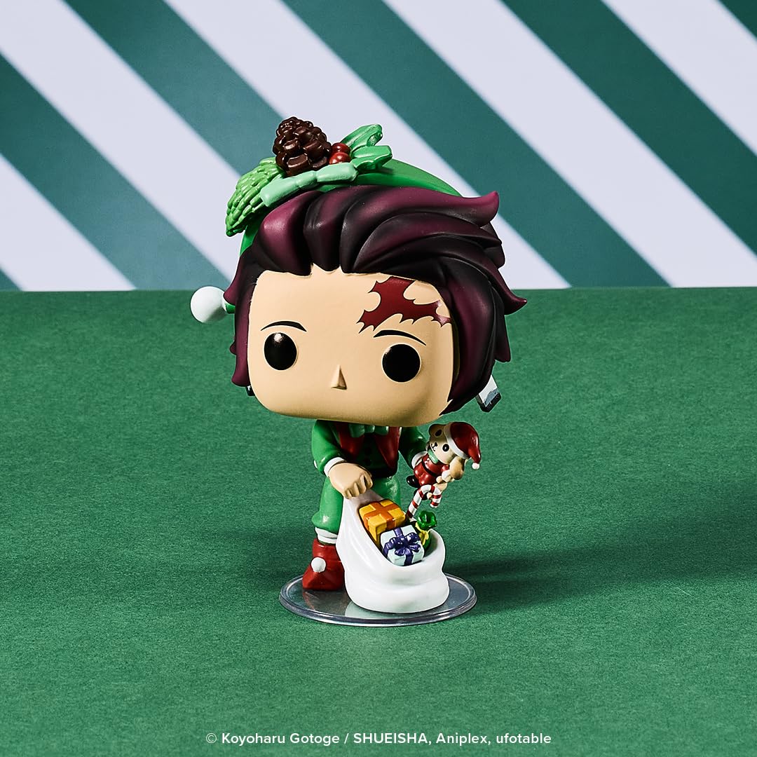 Funko Pop! Plus: Demon Slayer - Tanjiro Kamado - (Holidays)- Figura in Vinile da Collezione - Idea Regalo - Merchandising Ufficiale - Anime Fans