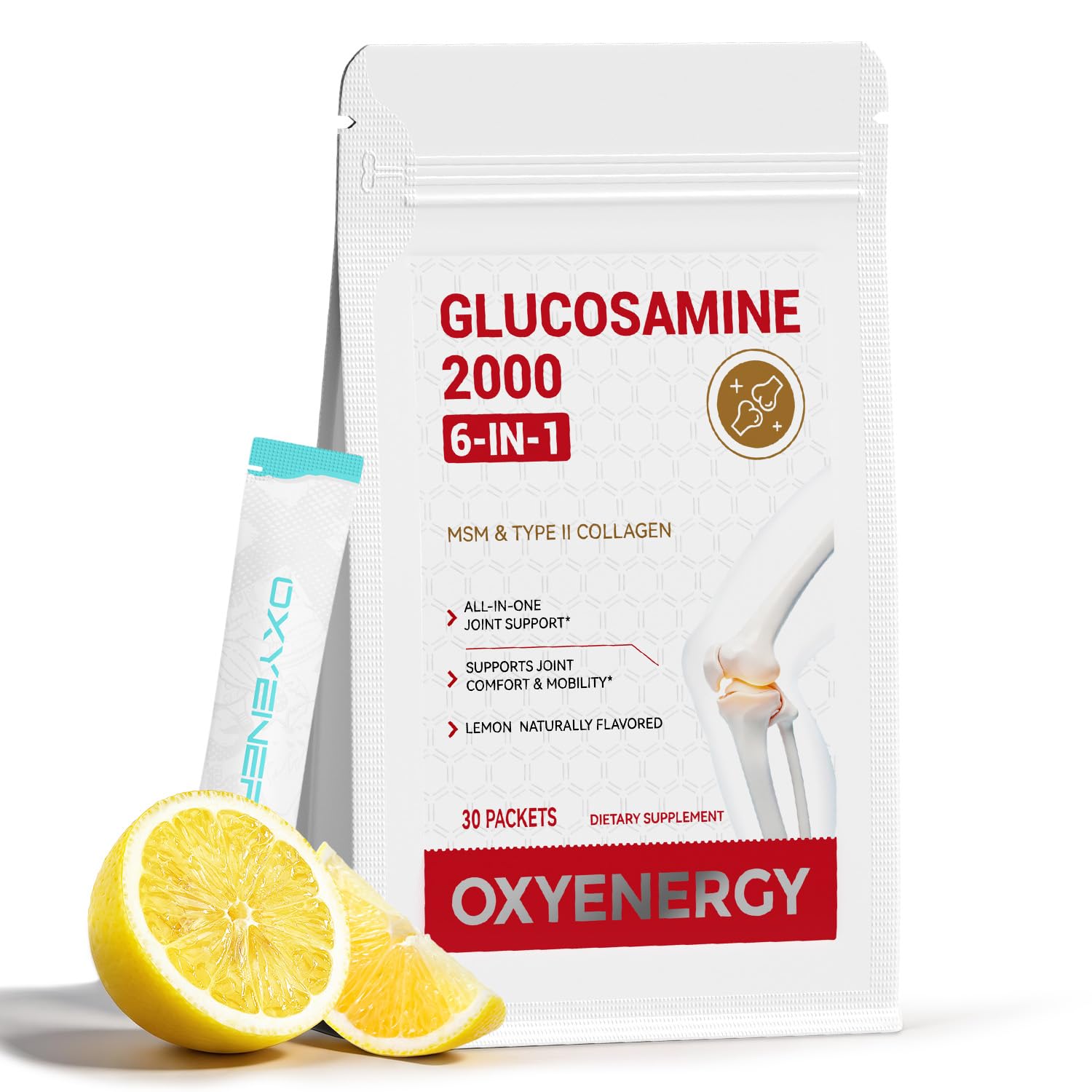 OxyEnergy Glucosamine Chondroitin MSM 2000 mg Joint Support Supplement