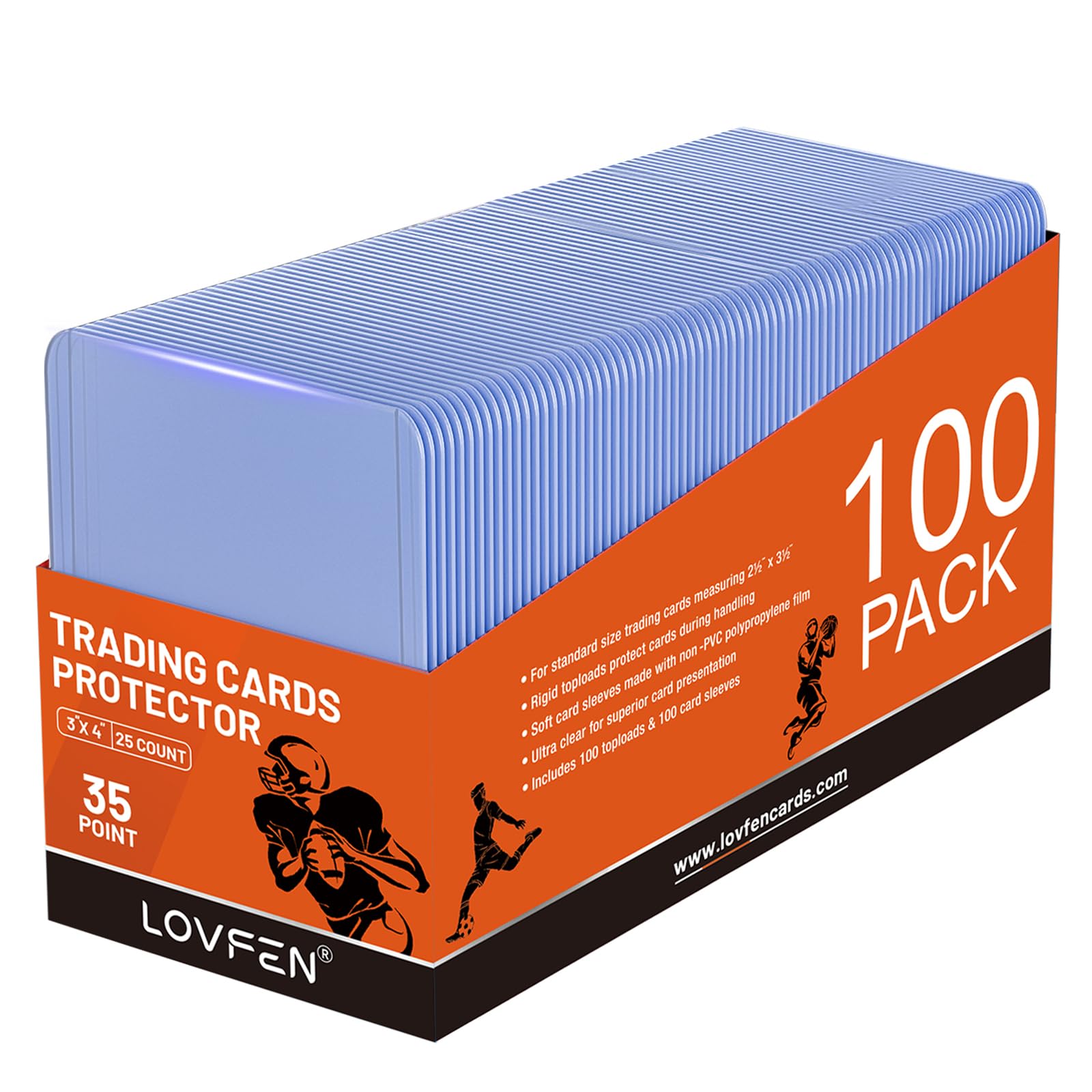 Smart Guard Toploader Lot de 100 cardboards durables 99 % recyclés pour cartes à collectionner + protection d'expédition HeartGlobal