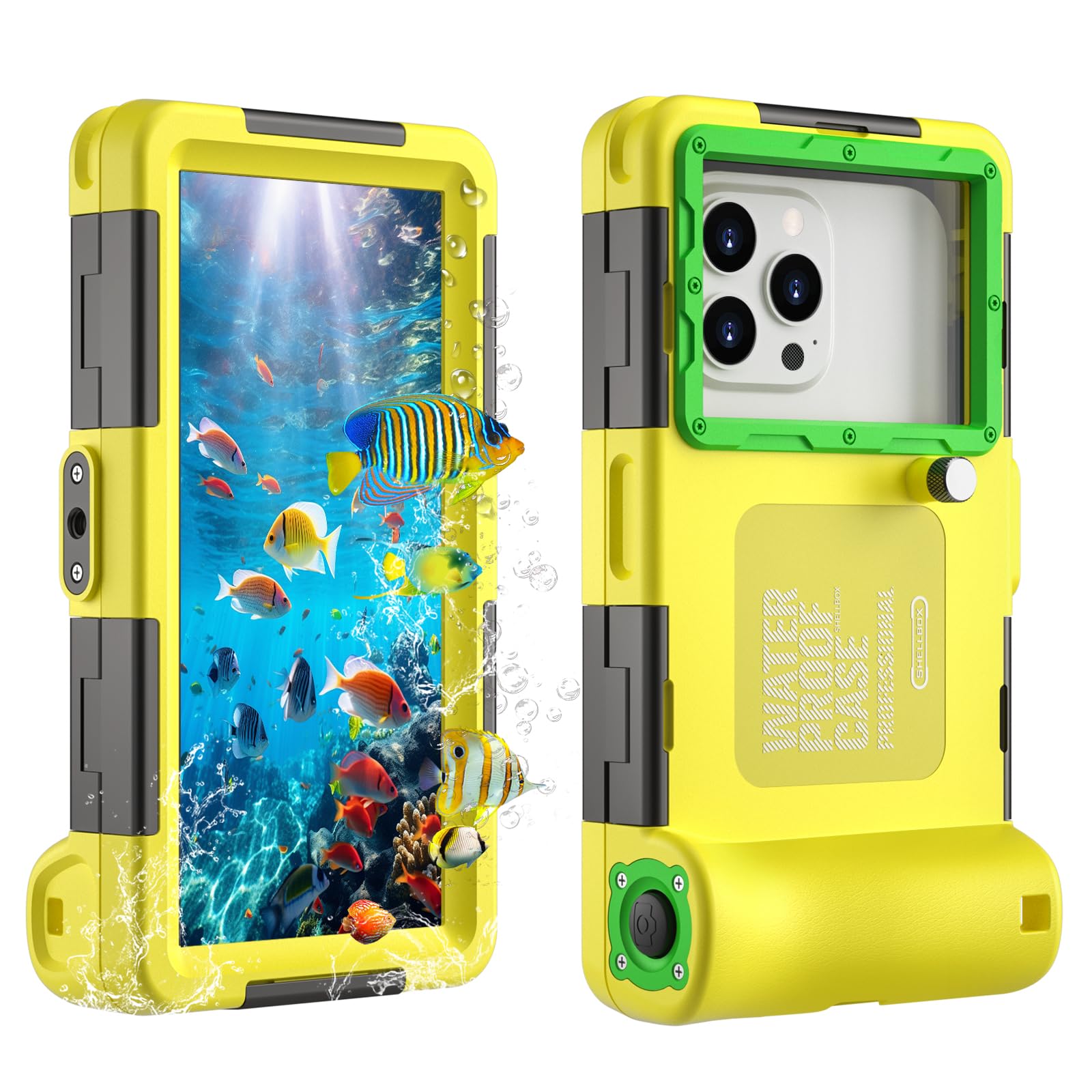 Underwater Phone Case for Snorkeling, [50ft/15M] Professional Scuba Diving Waterproof Phone Case for iPhone 17-7 Pro/Pro Max/Plus/Mini, 16/17E, SE 2/3