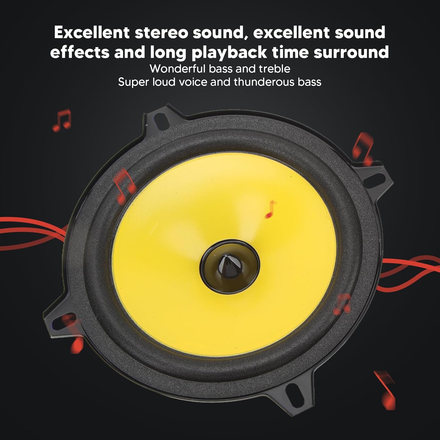 2PCS 5 Inch 4 Way Car Stereo Loudspeaker - Full Range Sound, 400W Max Power, Durable Metal Seal Design - for Car, RV Vehicle Audio System Upgrade