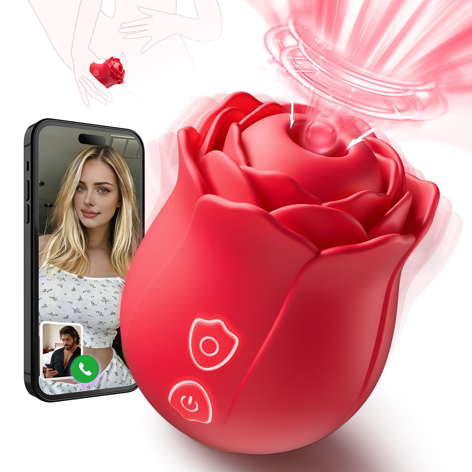 Felicimo Sex Toys Vibrator Adult Toys for Women App Control Sucking Vibrators Rose Sex Toy with 10 Sucking