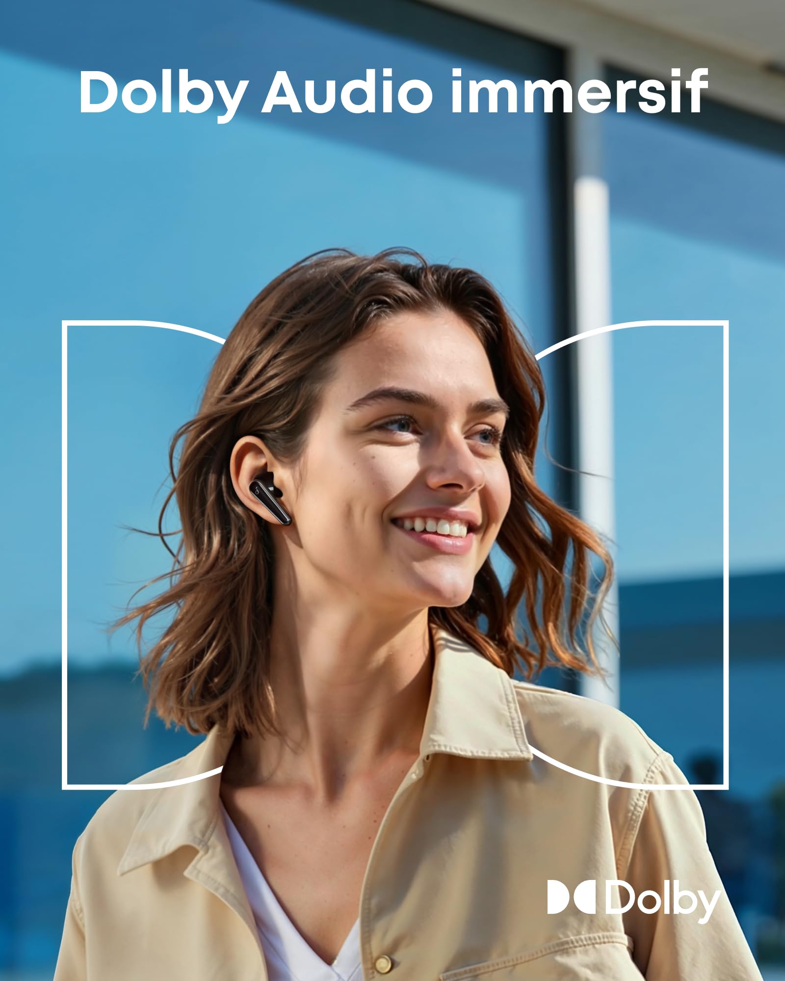 Soundcore Liberty 5 by Anker Écouteurs sans Fil Bluetooth avec Réduction de Bruit ANC, Charge Rapide, Dolby Audio