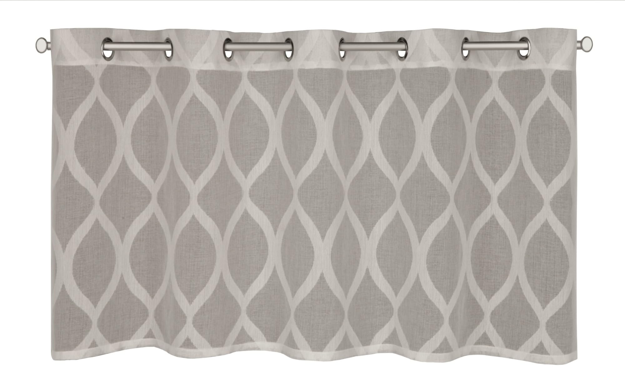 Gardinia Scherli Bistro Curtain Burnout 135 x 50 cm White