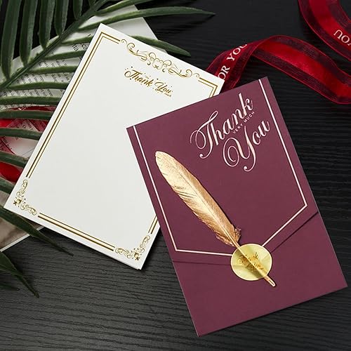 Miniatura 6 de VANRA 10 juegos de papel de papelería con sobres, juego de sobres de papel de escritura con plumas para carta de agradecimiento, invitaciones,