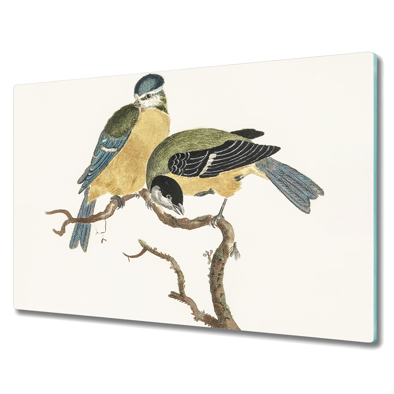 Planche à Découper En Verre Trempé Coloray - 80x52cm, Impression âne Animal - Protection Plaque Induction, Pieds Antidérapants