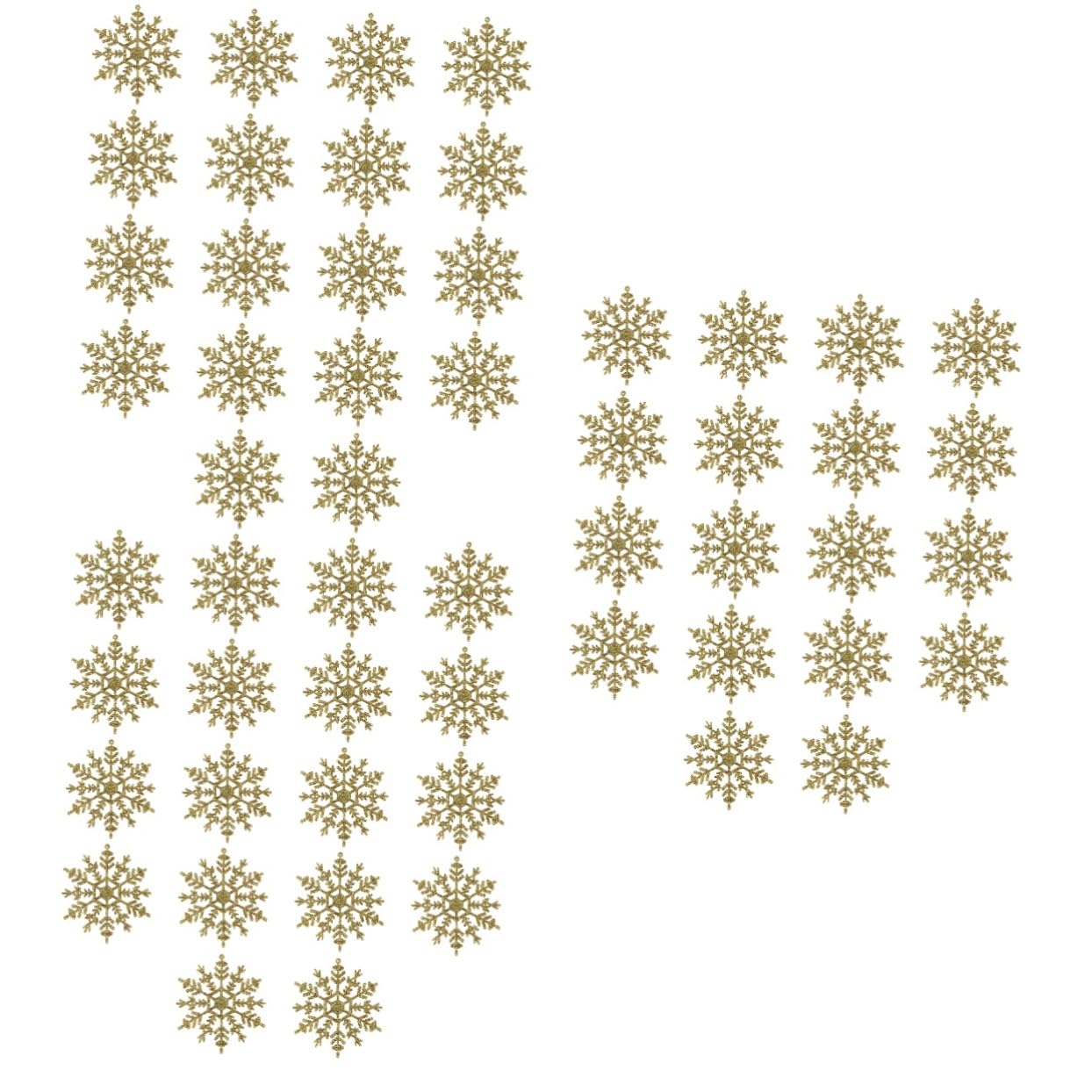 ABOOFAN 54 Stück Schneeflocken Dekozubehör Weihnachtsschmuck Weihnachtsdeko Zubehör Weihnachtsanhänger Weihnachtsbaumschmuck Weihnachtszubehör Hängende Ornamente
