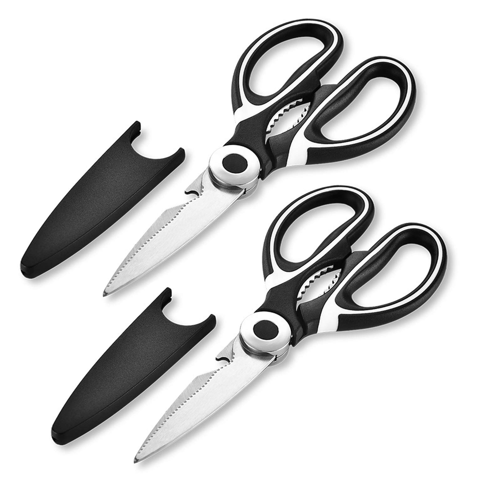 Küchenschere, Küchenschere Heavy Duty, extra scharfer Edelstahl, Mehrzweck-Lebensmittelschere für Huhn, Geflügel, Fisch, Gemüse, Kräuter, 2er-Pack