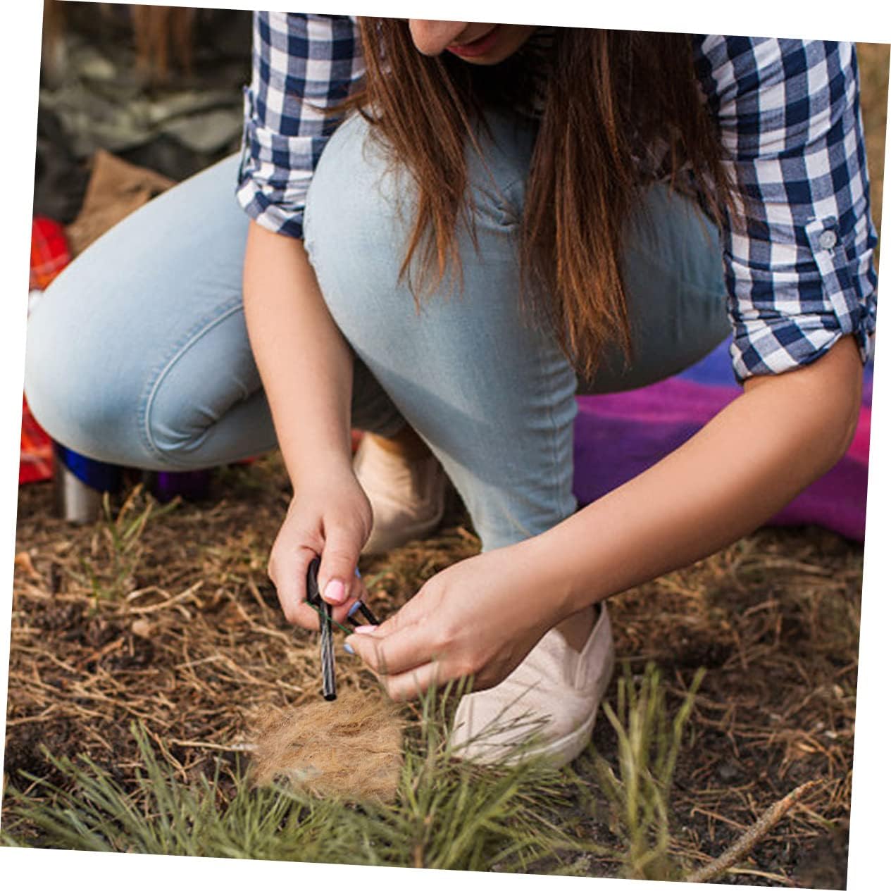 UPKOCH 5sets Professional Jute Fire Starters Durable Flame Starting Tools for Camping BBQ Outdoor Activities Weather Resistant Fire Accessories for Instant Combustion 3pcs*5