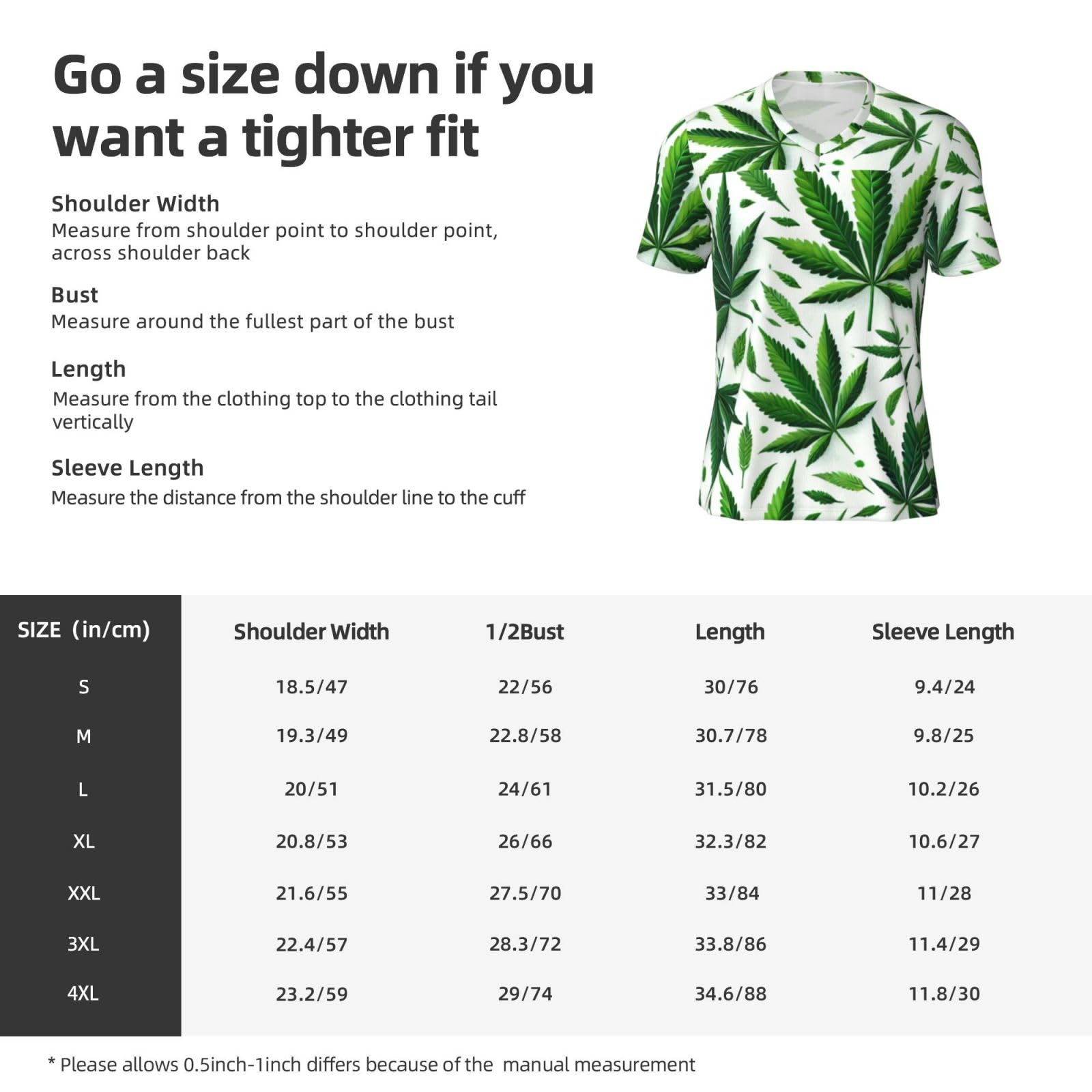 Stylish Athletic Sports Jersey Cannabis-Leaves-Green Men's Rugby Jersey X-Large