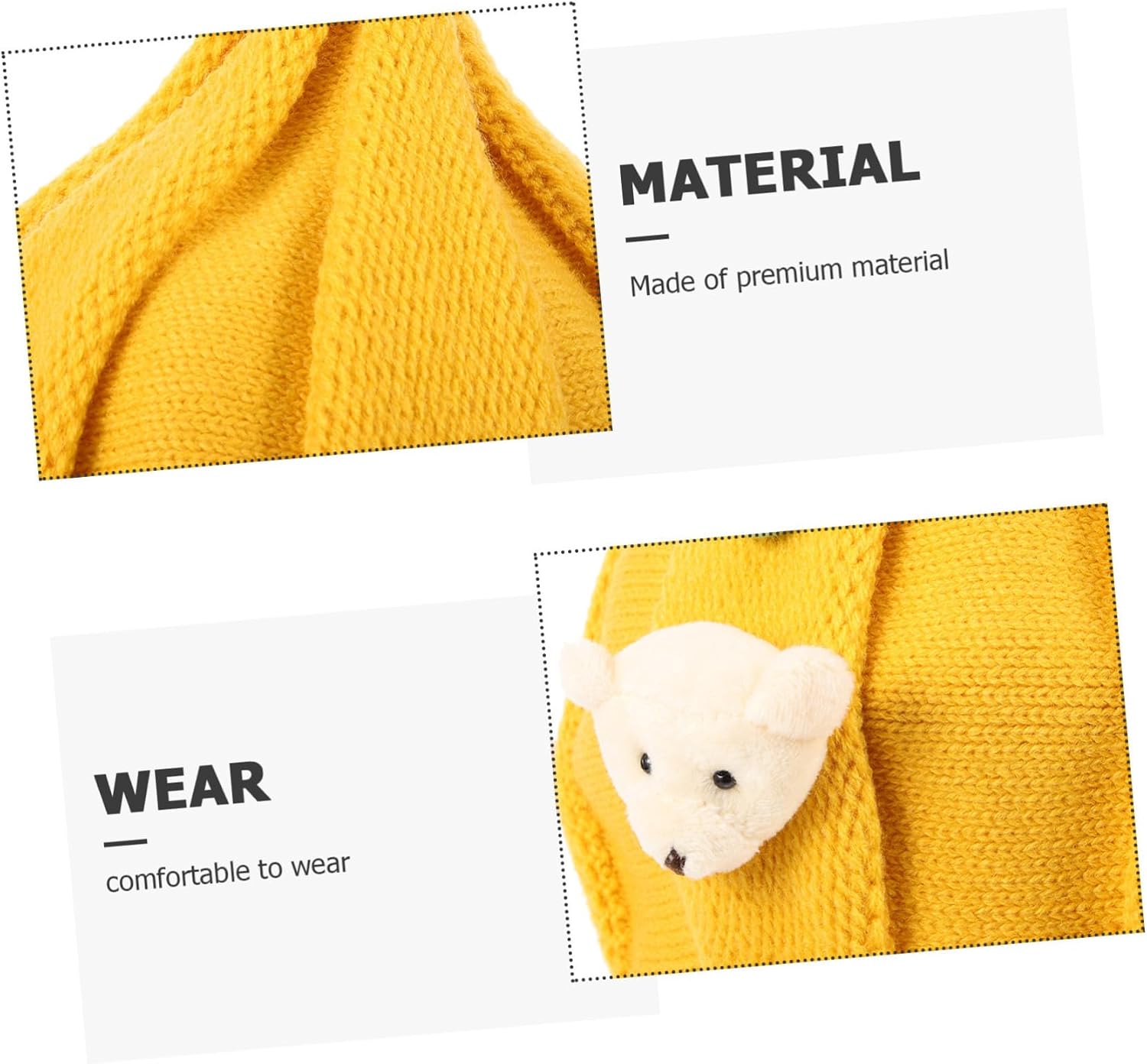 1Pc children's beanie yellow hat costume bonnet hats for Wool Watch Cap hat Warm Cap Warm Wool Cap Warm