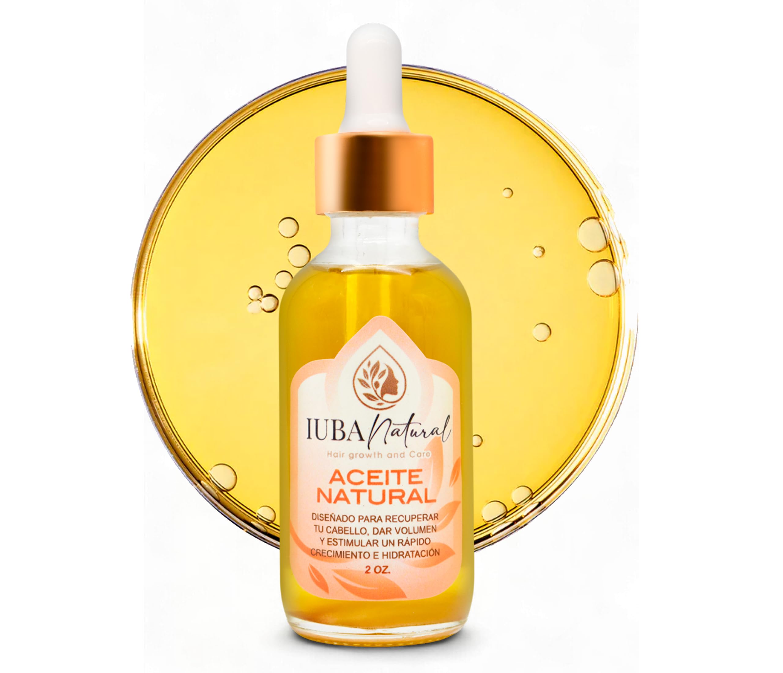 IUBA NATURAL Organic Hair Oil For Dry Hair & Scalp Care- moisturizing hair oil- 2 oz