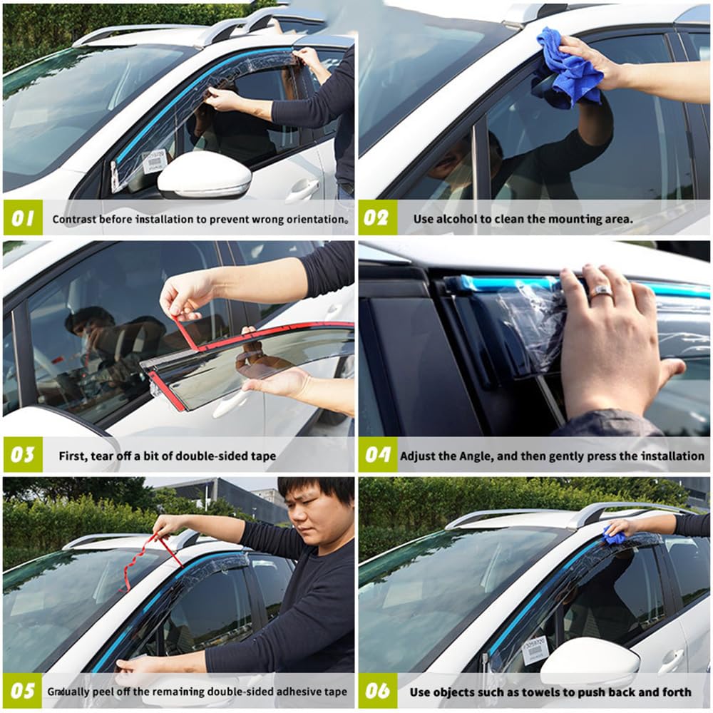 Deflectores de Viento,molduras de Ventanas,Protectores contra La Lluvia y el Humo,para Ebro S800 2024+,Accesorios para Automóviles,4piezas