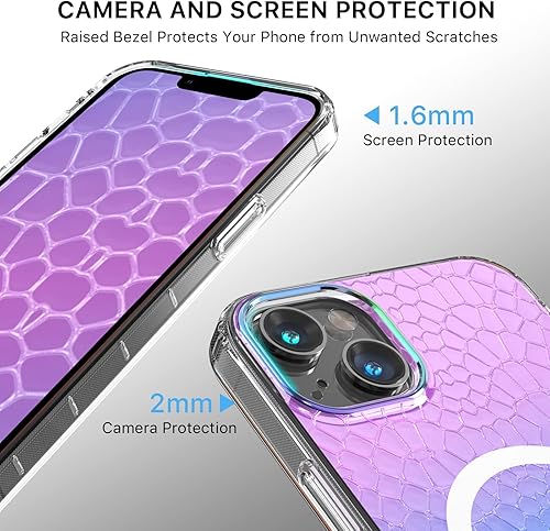 Miniatura 5 de MYBAT PRO - Funda magnética, delgada y transparente de 6.1 pulgadas para iPhone 14, compatible con MagSafe, bonita funda con brillantina y de la