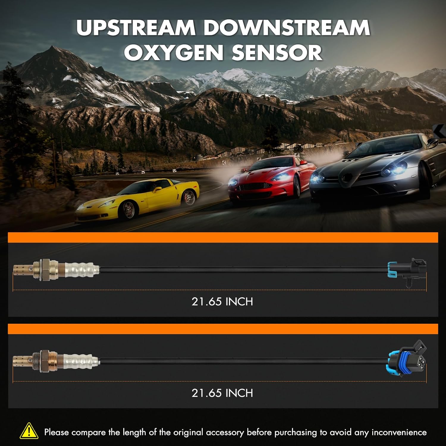 Upstream Downstream Oxygen Sensor for Chevrolet for Trailblazer 2002-2003 for GMC for Envoy 2002-2003 for Isuzu for Ascender 2003 for Oldsmobile for Bravada 2002-2003, 234-4285 SG272 O2 Sensor