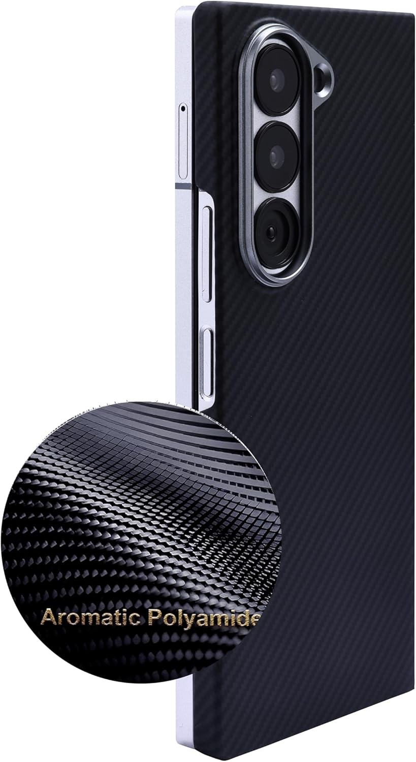 Aramid Fiber Case for Samsung Galaxy (Black, Samsung Galaxy Z Fold 6)