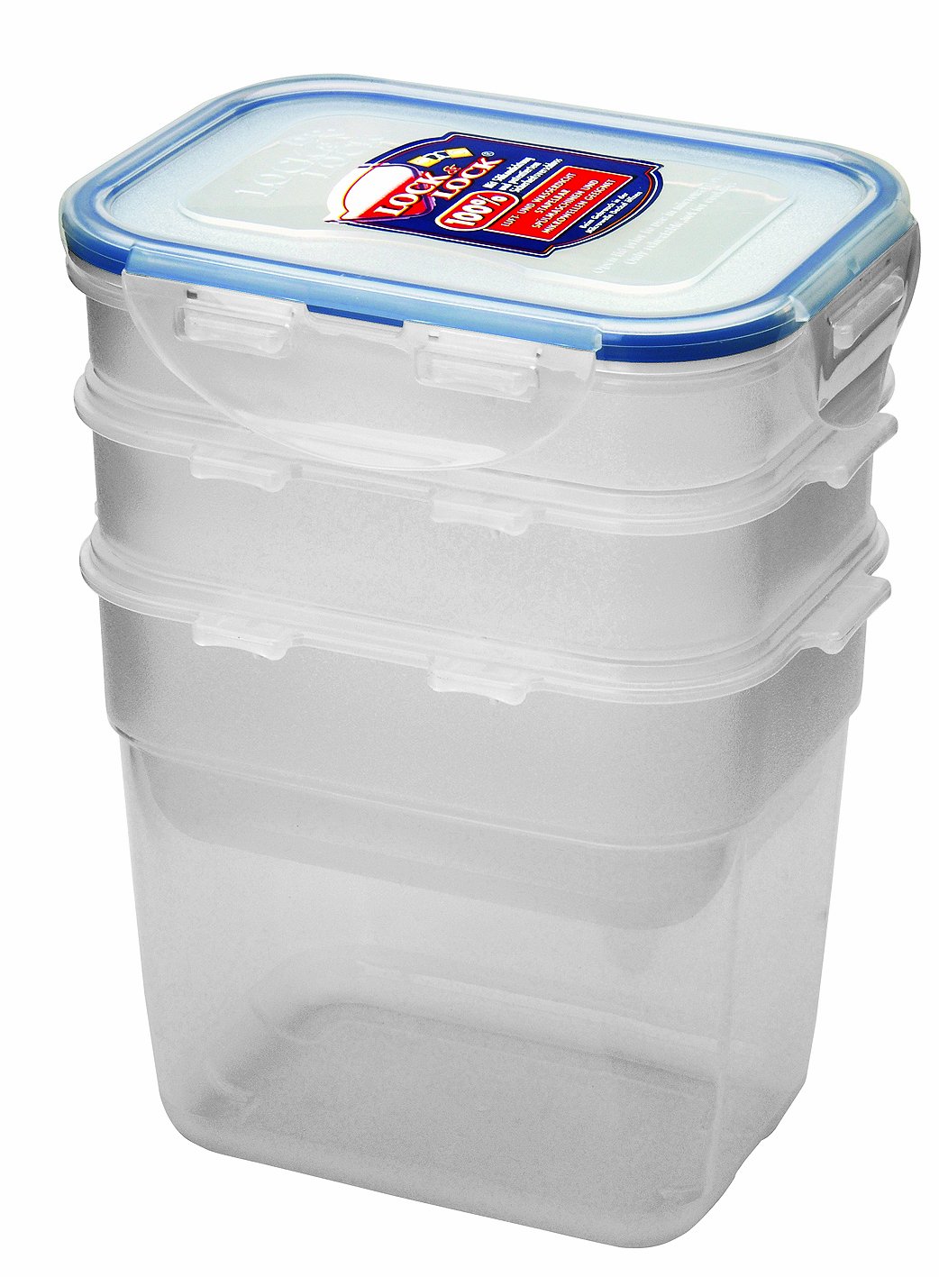 Lock & Lock zestaw pojemników na żywność 24-częściowy zestaw takich samych pokrywek (8 x 550 ml, 8 x 800 ml, 8 x 1 l), możliwość układania w stos, puste pudełko do przechowywania i wielofunkcyjne SeleXions szpatułki do drewna oliwkowego