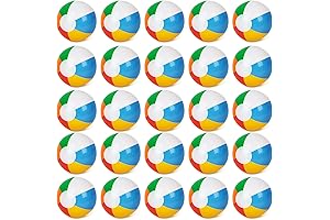 Shindel 25PCS Inflatable Beach Balls for Kids - 5 Inch Mini Beach Balls