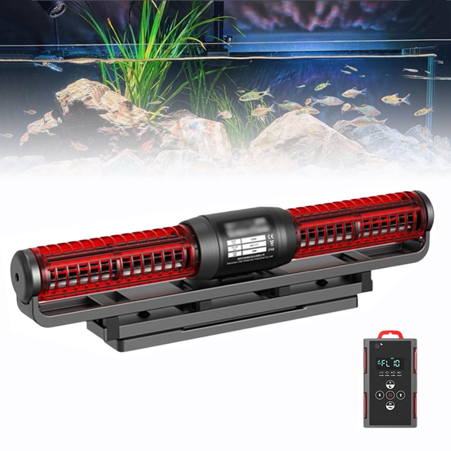 Générateur de vagues d'aquarium DC 24V 25W avec pompe de circulation flux transversal