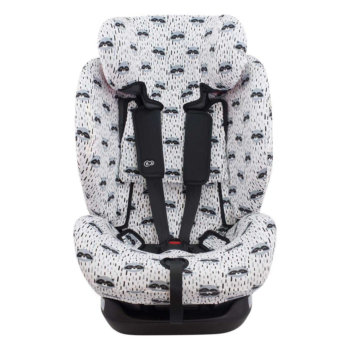 JYOKO KIDS Bezug für Autositz kompatibel mit Kinderkraft Myway, aus Baumwolle (Raccoon)