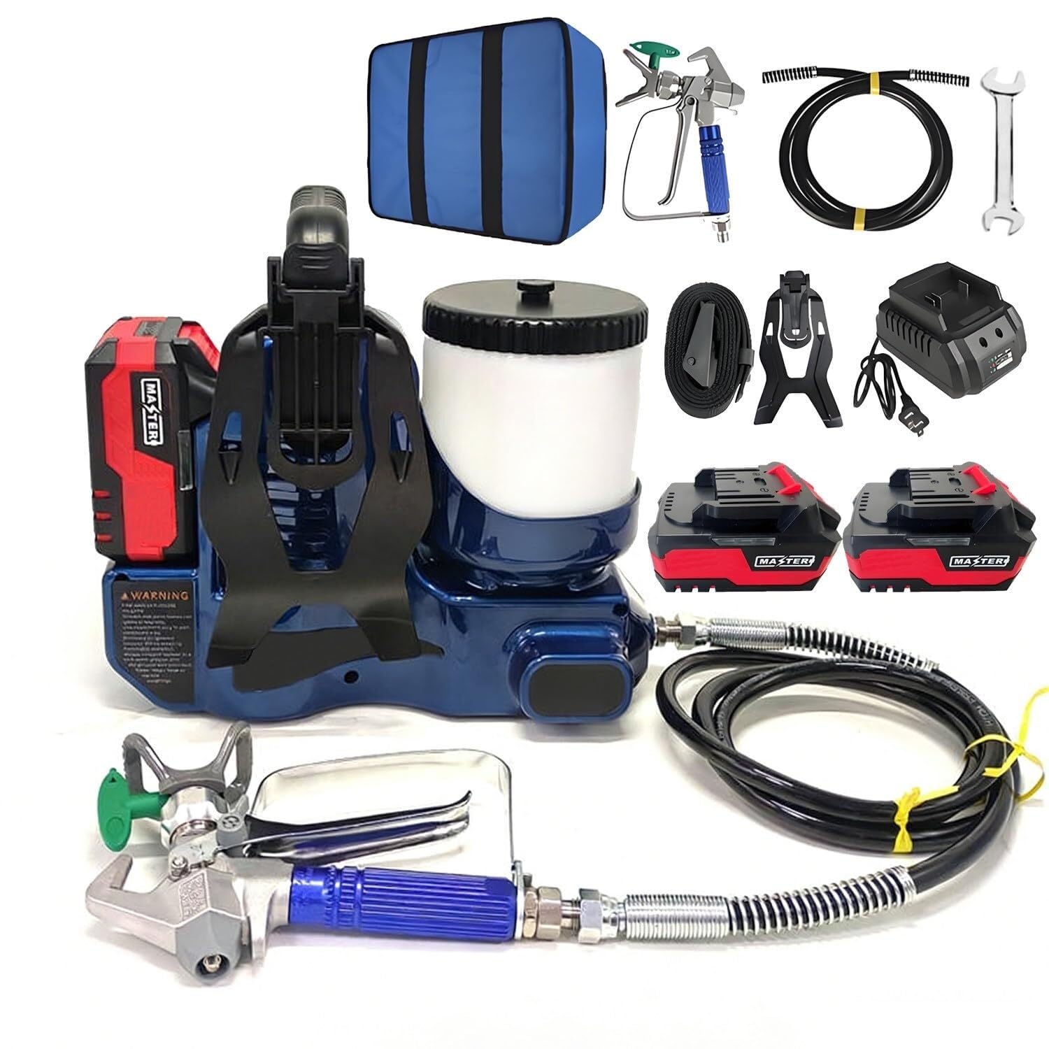VZXATYOP 750W Cordless Paint Sprayer, 12.5Mpa Airless 1.2L For DIY