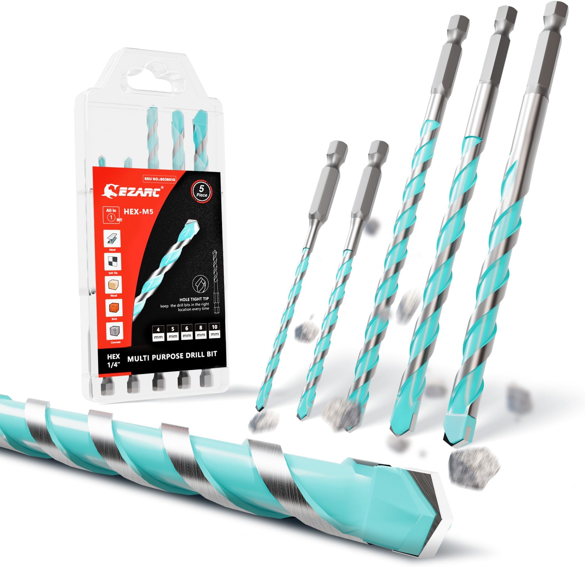 Set Di Punte Da Trapano In Carburo Di Tungsteno, 7 Pezzi Set Di - Foto 10