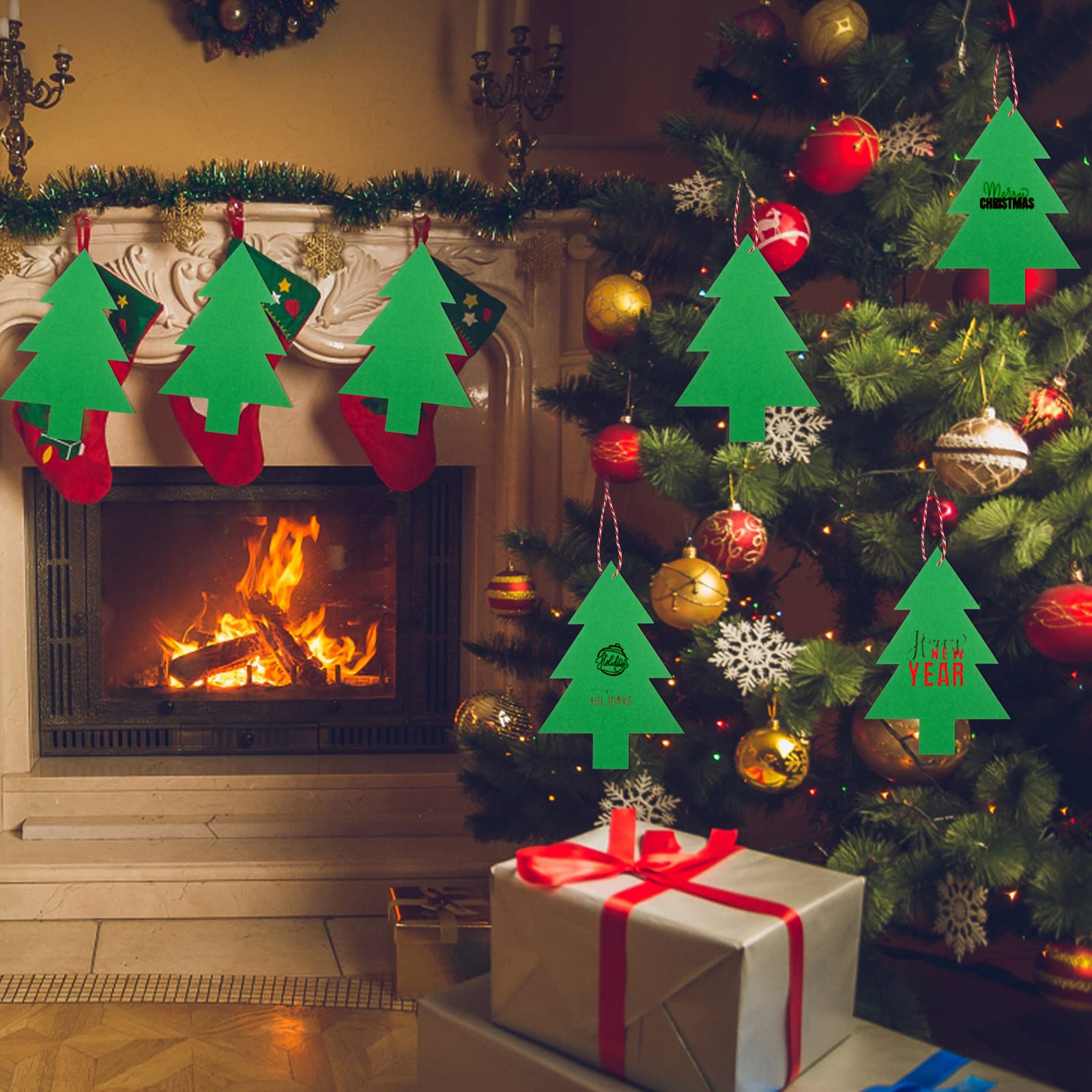 50 Weihnachtsbaum-Ausschnitte Aus Karton – 30,5 Cm Groß, Doppelseitig Grün, Für Deko, Schule & DIY-Projekte