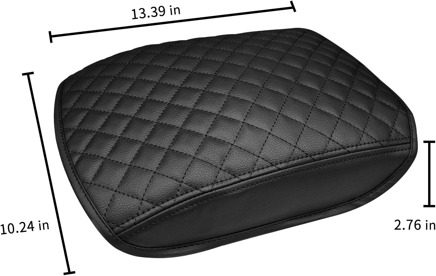 Zxiaochun Center Console Cover Compatible with 2009-2015 Honda Pilot, Middle Console Armrest Lid Leather Protector, Black