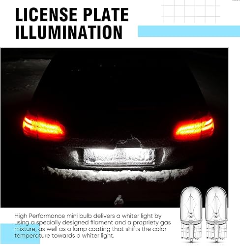 Miniatura 11 de 2827NATB 2825 Bombilla 12V 5W W2.1 x 9.5D Base de ámbar natural luz de estacionamiento Lateral Bombillas Luces delanteras Faros