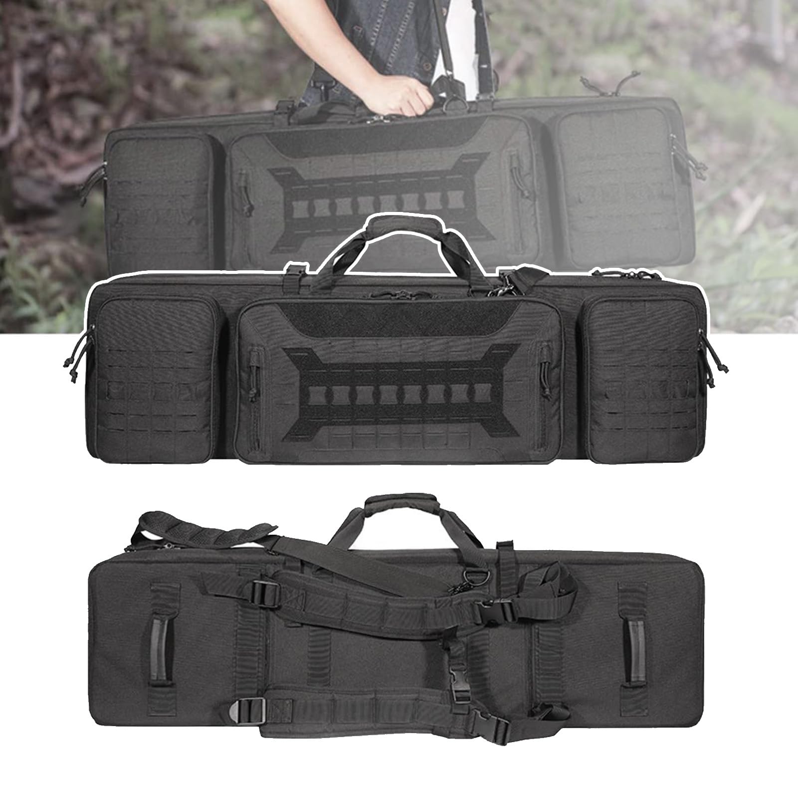 Sac pour pistolet tactique de 93cm avec protection coton antichoc premium