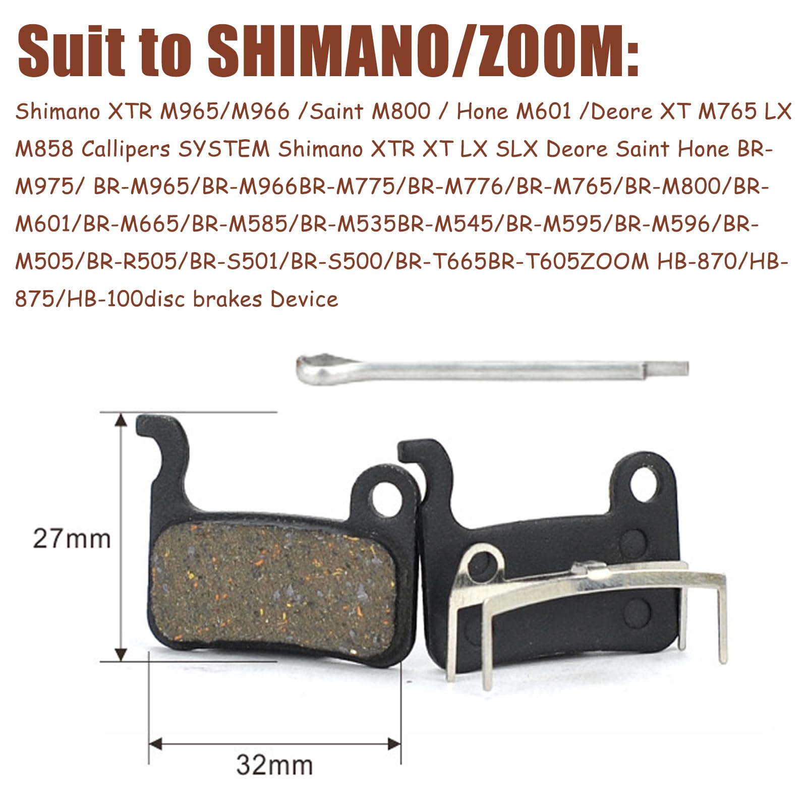Lot De 4 Paires Plaquettes De Frein Résine/Semi-Métal/Métal Fritté Compatibles Shimano Deore XT XTR LX SLX Hone Alfine Saint - Freinage Puissant Et Silencieux