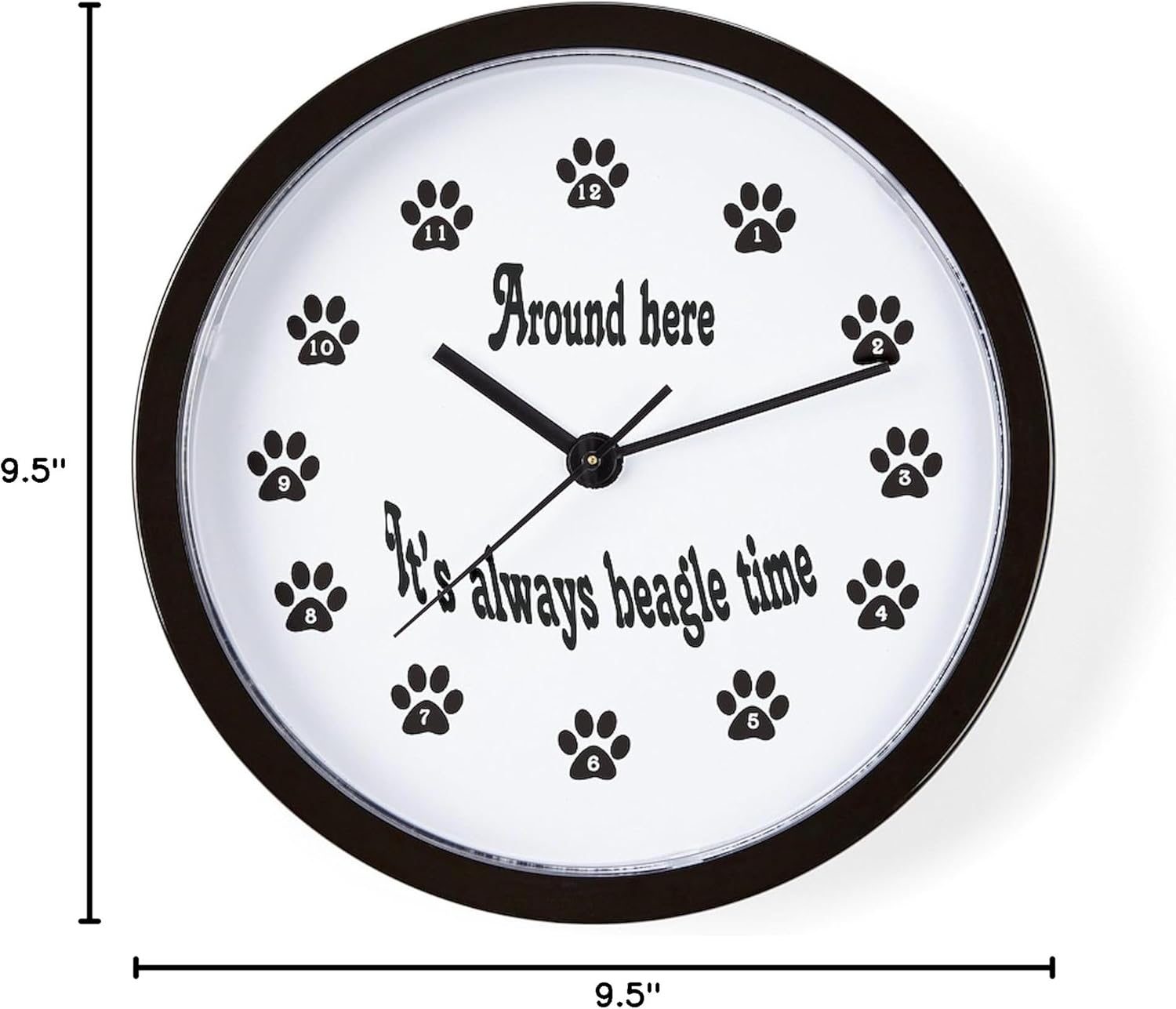 CafePress Always Beagle Time/Paws 10" Wall Clock for Livingroom, Kitchen, or Office