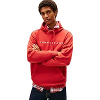 Tommy Jeans Tjm Reg Linear Logo Hoodie Ext Dm0Dm20746, Felpa con Cappuccio