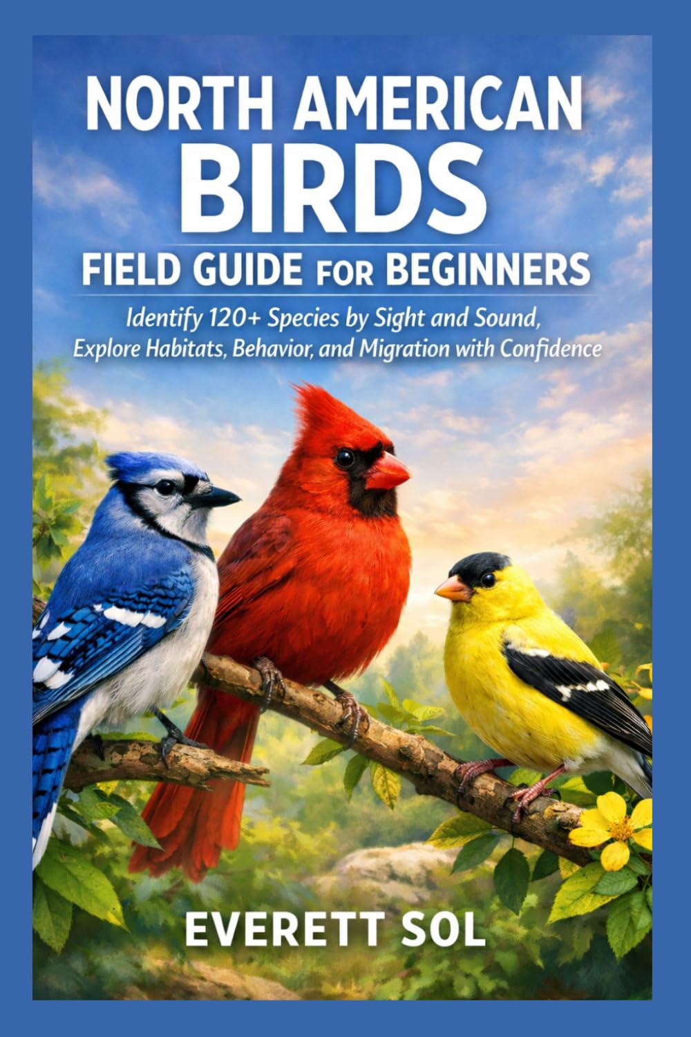 NORTH AMERICAN BIRDS FIELD GUIDE FOR BEGINNERS: Identify 120+ Species by Sight and Sound, Explore Habitats, Behavior, and Migration with Confidence